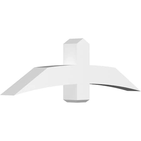 Ekena Millwork Bellingham Architectural Grade PVC Gable Bracket, 60"W x 17 1/2"H x 6"D x 6"F, 7/12 Pitch GBP060X18X0606BEL00